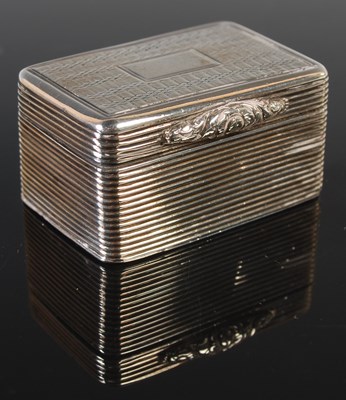 Lot 226 - A George IV silver oblong nutmeg grater, by...