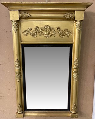 Lot 805 - A 19th century giltwood overmantle wall mirror...
