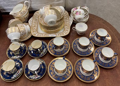 Lot 658 - A Wedgwood white and gilt part tea set;...