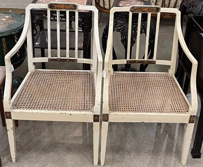 Lot 860 - A pair of 19th century Regency later painted...