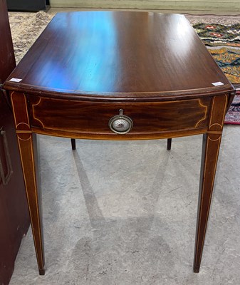 Lot 895 - A 19th century mahogany and inlaid Pembroke...
