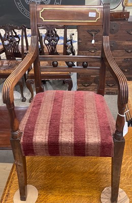 Lot 881 - A 19th century mahogany child's chair, the top...