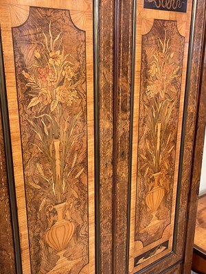 Lot 889 - A large 19th century inlaid burr walnut...