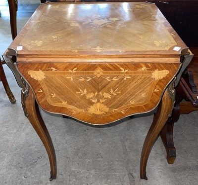 Lot 885 - A 19th century kingwood, marquetry inlaid and...
