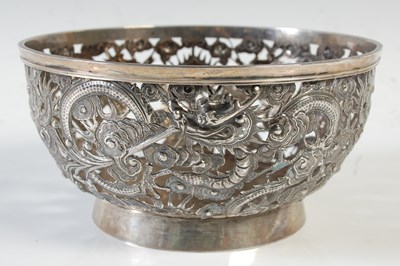 Lot 220 - A Chinese silver bowl, stamped 'WH', probably...