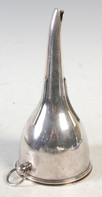 Lot 230 - A silver plated wine funnel, with detachable...