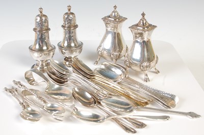 Lot 231 - A collection of silver to include two pairs of...