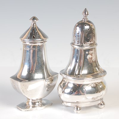 Lot 233 - A Sheffield silver pepper pot; together with a...