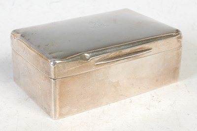 Lot 239 - A London silver cigarette box, the cover...