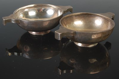 Lot 241 - A small pair of Birmingham silver quaichs,...