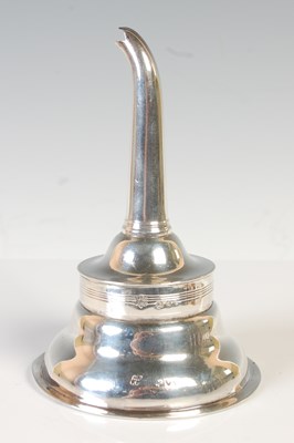 Lot 251 - A Victorian London silver wine funnel, 12cm...