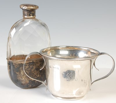 Lot 255 - A Birmingham silver twin handled loving cup,...