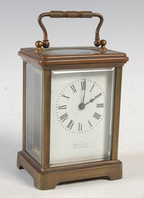 Lot 265 - An early 20th century carriage clock, the...
