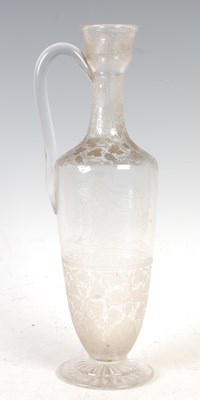 Lot 268 - An acid etched glass ewer, probably Holyrood...