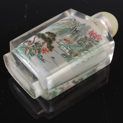 Lot 271 - A Chinese glass reverse painted snuff bottle...