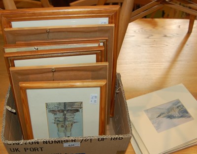 Lot 636 - A box of assorted decorative pictures and prints