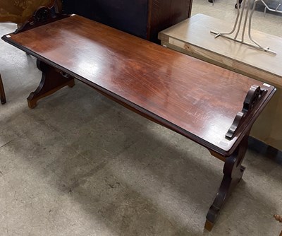 Lot 886 - A late 19th century mahogany coffee table with...
