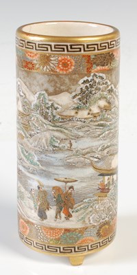 Lot 391 - A Japanese Satsuma Pottery vase, Meiji period,...
