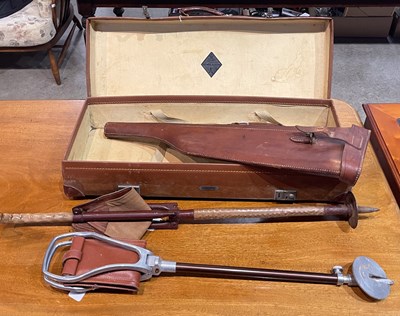 Lot 835 - A vintage brown leather Revelation rectangular...