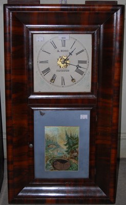 Lot 533 - A. Hood, Royston, rectangular wall clock with...