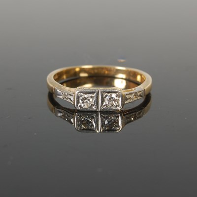 Lot 350 - A white and yellow metal diamond set dress...