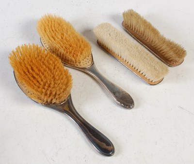 Lot 370 - Four assorted silver backed dressing table...