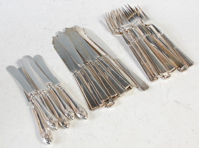 Lot 371 - A set of twelve Sheffield solid silver fruit...