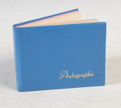 Lot 383 - A vintage autograph book containing autographs...