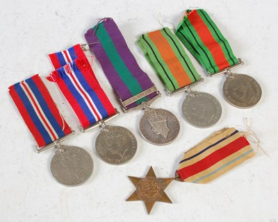 Lot 385 - A group of medals to include two 1939-45...