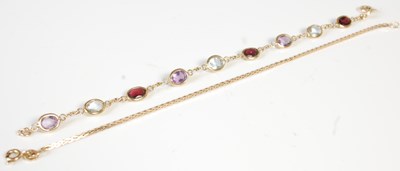 Lot 462 - A 9ct gold bracelet; together with a 9ct gold...