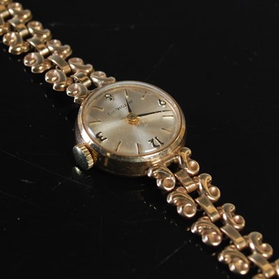 Lot 478 - A 9ct gold ladies automatic wristwatch with...