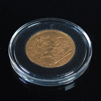 Lot 406 - A Victorian gold sovereign, dated 1892.