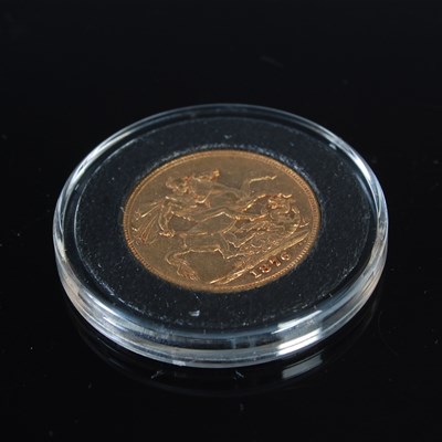 Lot 408 - A Victorian gold sovereign, dated 1876.