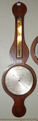 Lot 536 - A 19th century mahogany barometer by C Tarelli,...