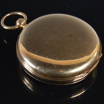 Lot 420 - An 18ct gold cased open faced pocketwatch,...