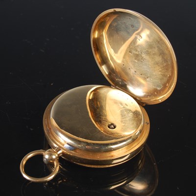 Lot 420 - An 18ct gold cased open faced pocketwatch,...