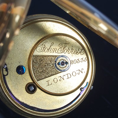 Lot 420 - An 18ct gold cased open faced pocketwatch,...