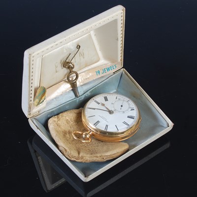 Lot 420 - An 18ct gold cased open faced pocketwatch,...