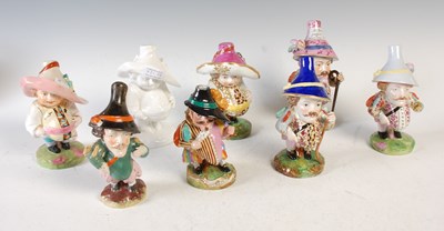 Lot 521 - A collection of eight antique porcelain...