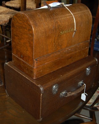 Lot 645 - Two vintage Singer sewing machines