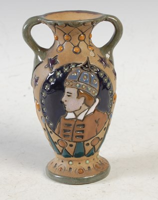 Lot 529 - An Austrian amphora twin handled pottery vase,...