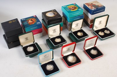Lot 540 - A collection of Royal Mint silver proof coins.