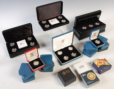 Lot 547 - A Royal Mint collection of assorted silver...