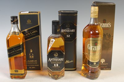 Lot 550 - Three boxed bottles of blended Scotch Whisky,...