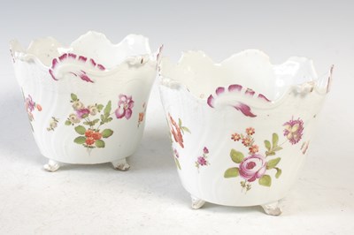 Lot 586 - A pair of Vienna porcelain flower pots,...