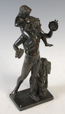 Lot 562 - After the antique, a bronze figure group of a...