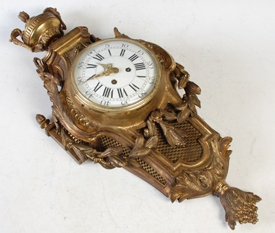 Lot 565 - A late 19th century French gilt metal cartel...