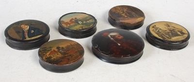 Lot 572 - A collection of six assorted papier-mache...