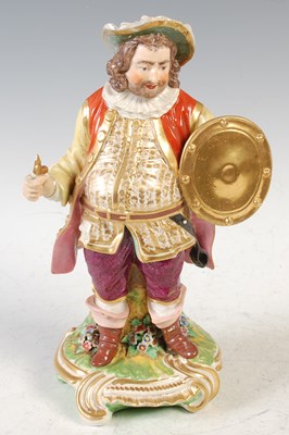 Lot 612 - An antique Derby porcelain figure of Sir John...