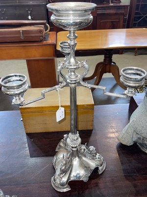 Lot 635 - A 19th century electroplated table centrepiece,...
